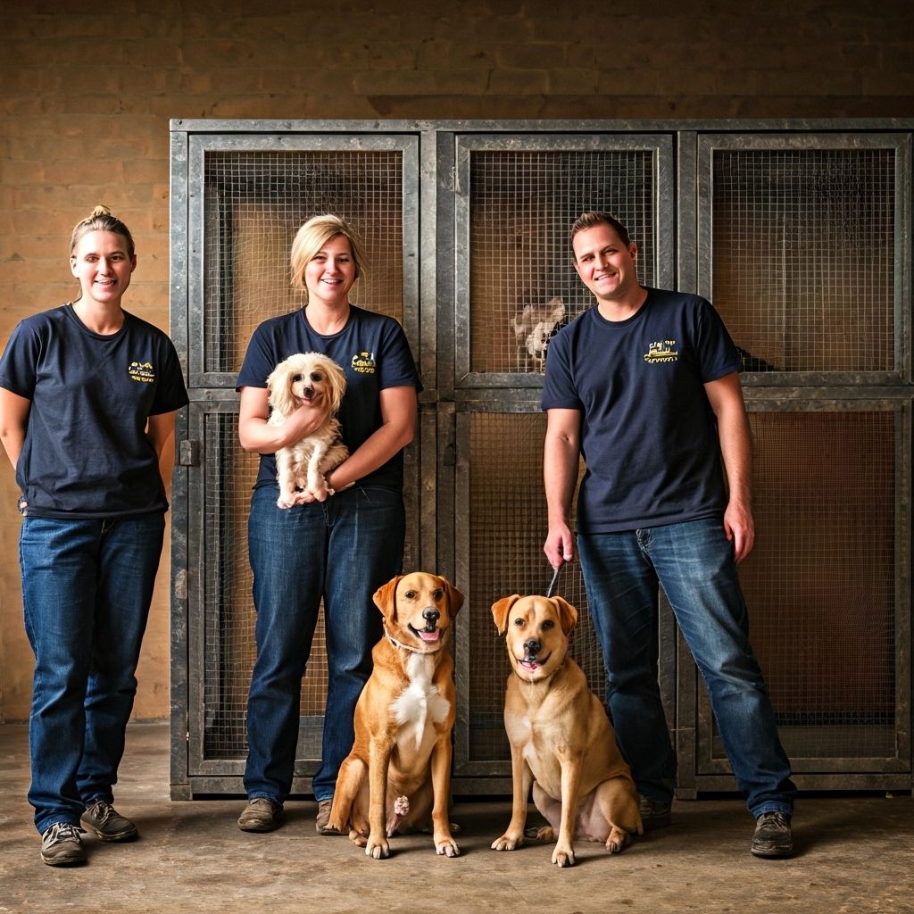 Equipa da NortDog com cães